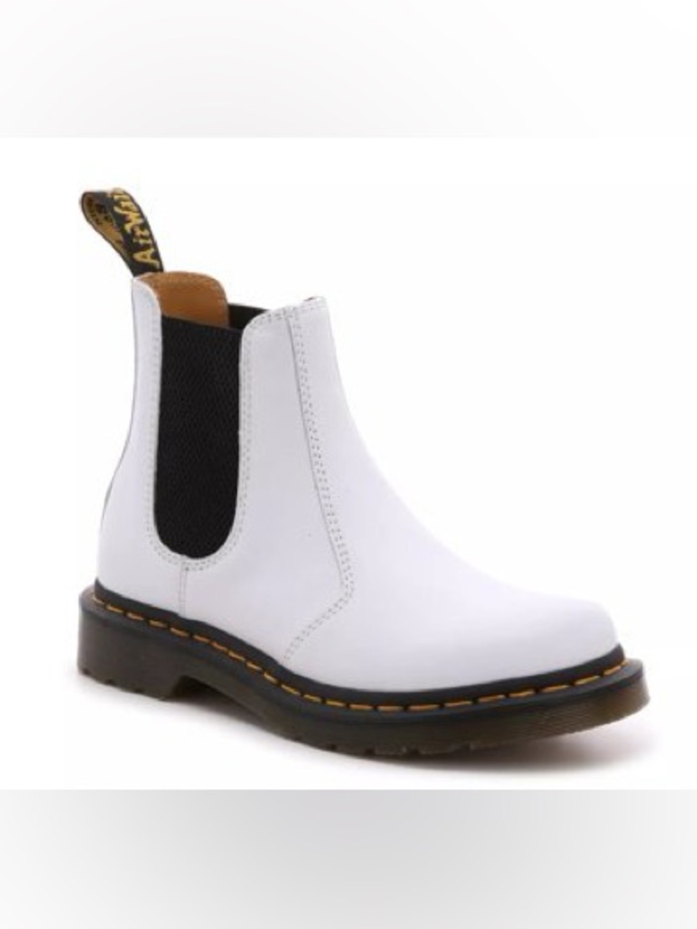 Dr. Martens 2976 Chelsea Boot in White Smooth 6